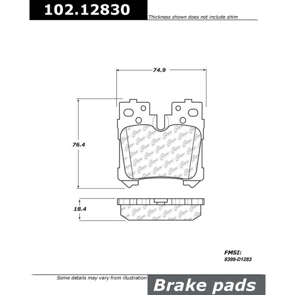 Centric Parts CTEK Brake Pads, 102.12830 102.12830 - main